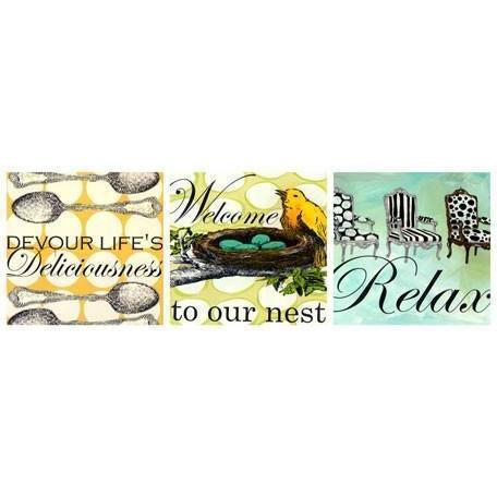 Sweet Sayings - Nest Trio | Canvas Wall Art-Canvas Wall Art-Jack and Jill Boutique