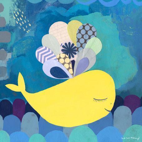 Sweet Yellow Whale | Canvas Wall Art-Canvas Wall Art-Jack and Jill Boutique