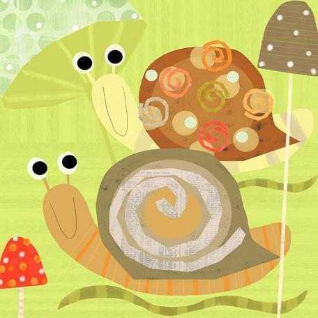 Swirly Snails | Canvas Wall Art-Canvas Wall Art-Jack and Jill Boutique