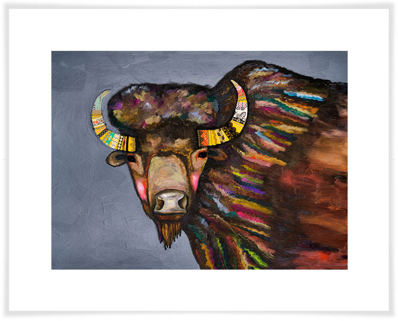 The Crowned Bison Wall Art-Wall Art-Jack and Jill Boutique