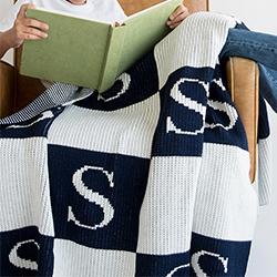 Initial & Blocks Personalized Blanket-Blankets-Jack and Jill Boutique