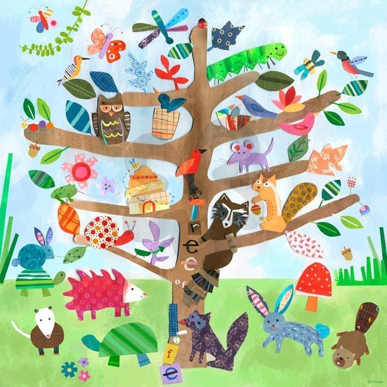 Tree of Life - Critters-Canvas Wall Art-Jack and Jill Boutique
