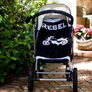 Vintage Motorcycle Acrylic Personalized Stroller Blanket or Baby Blanket-Baby Blanket-Jack and Jill Boutique