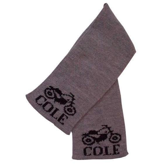 Vintage Motorcycle Personalized Knit Scarf-Scarves-Jack and Jill Boutique