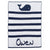 Whales & Stripes Personalized Stroller Blanket or Baby Blanket-Baby Blanket-Jack and Jill Boutique