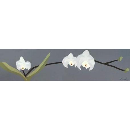 White Orchid on Gray | Canvas Wall Art-Canvas Wall Art-Jack and Jill Boutique