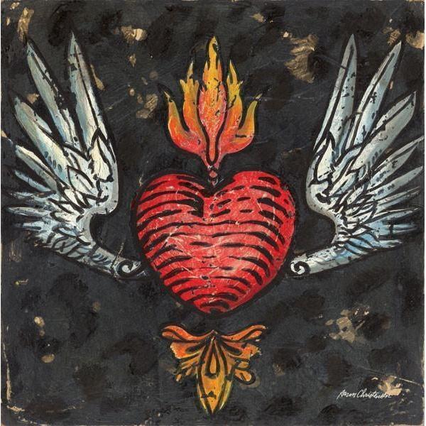 Winged Heart Tattoo | Music Art Collection | Canvas Art Prints-Canvas Wall Art-Jack and Jill Boutique