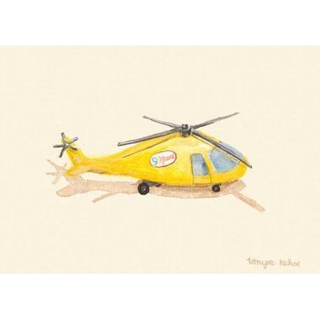 Yellow News Helicopter | Canvas Wall Art-Canvas Wall Art-Jack and Jill Boutique