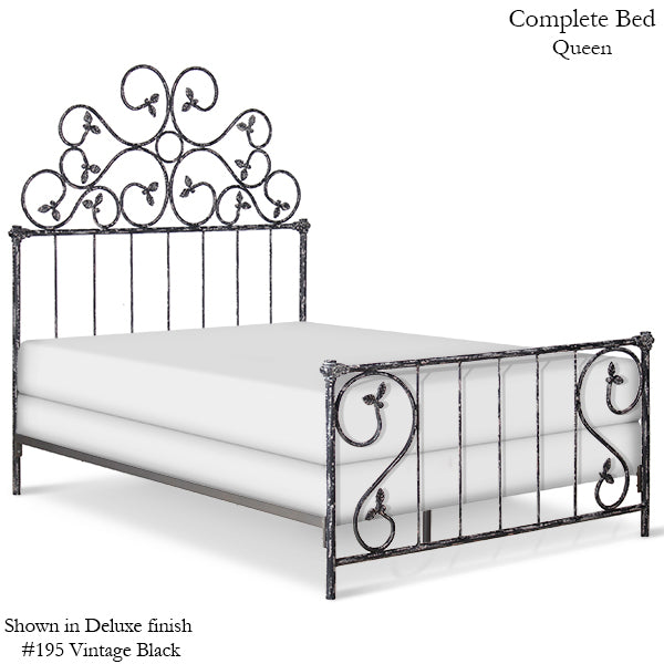 Corsican Iron Standard Bed 1021 | Standard Bed w/ Vines
