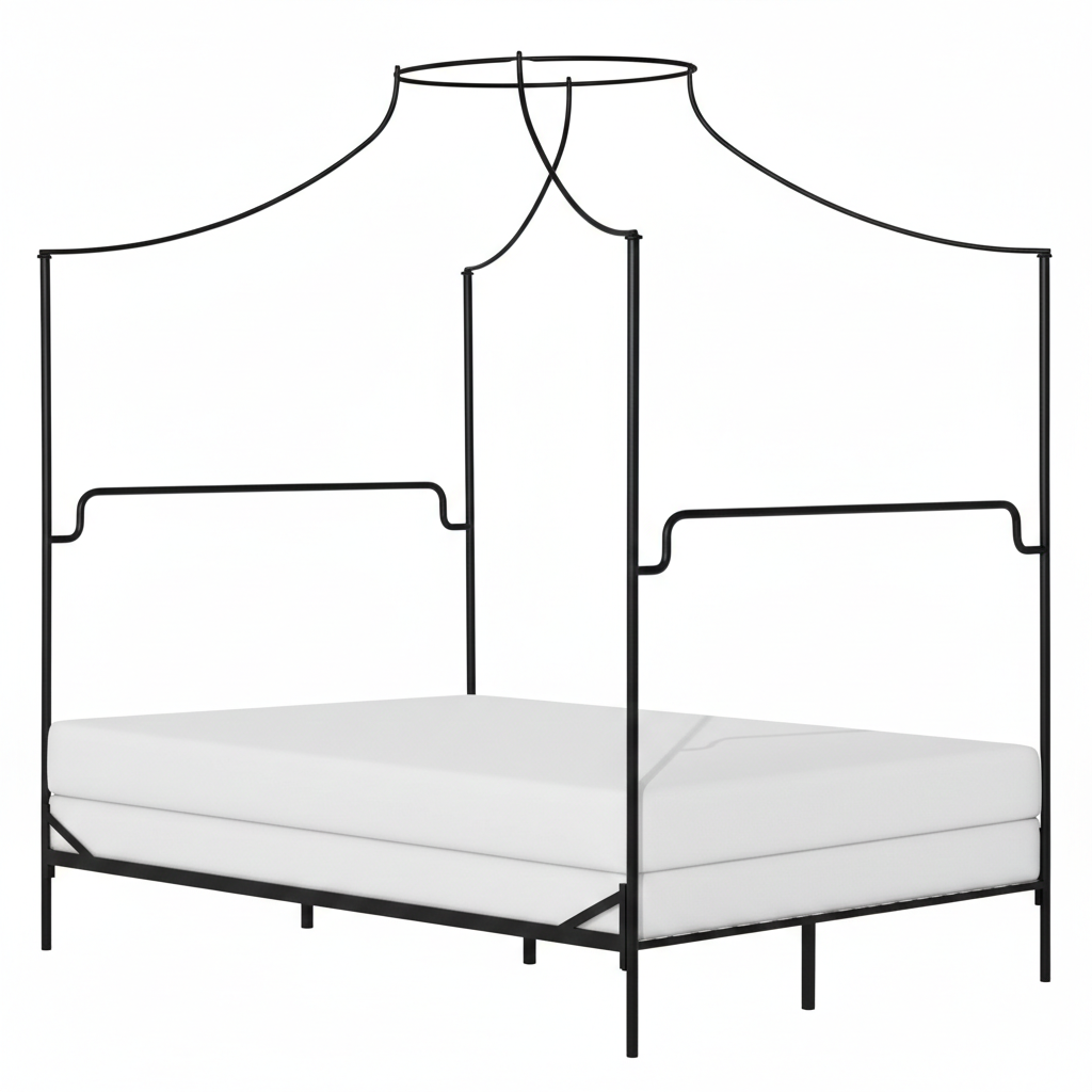 Corsican Iron Canopy Bed 43602 | Olivia Canopy Bed-Canopy Bed-Jack and Jill Boutique