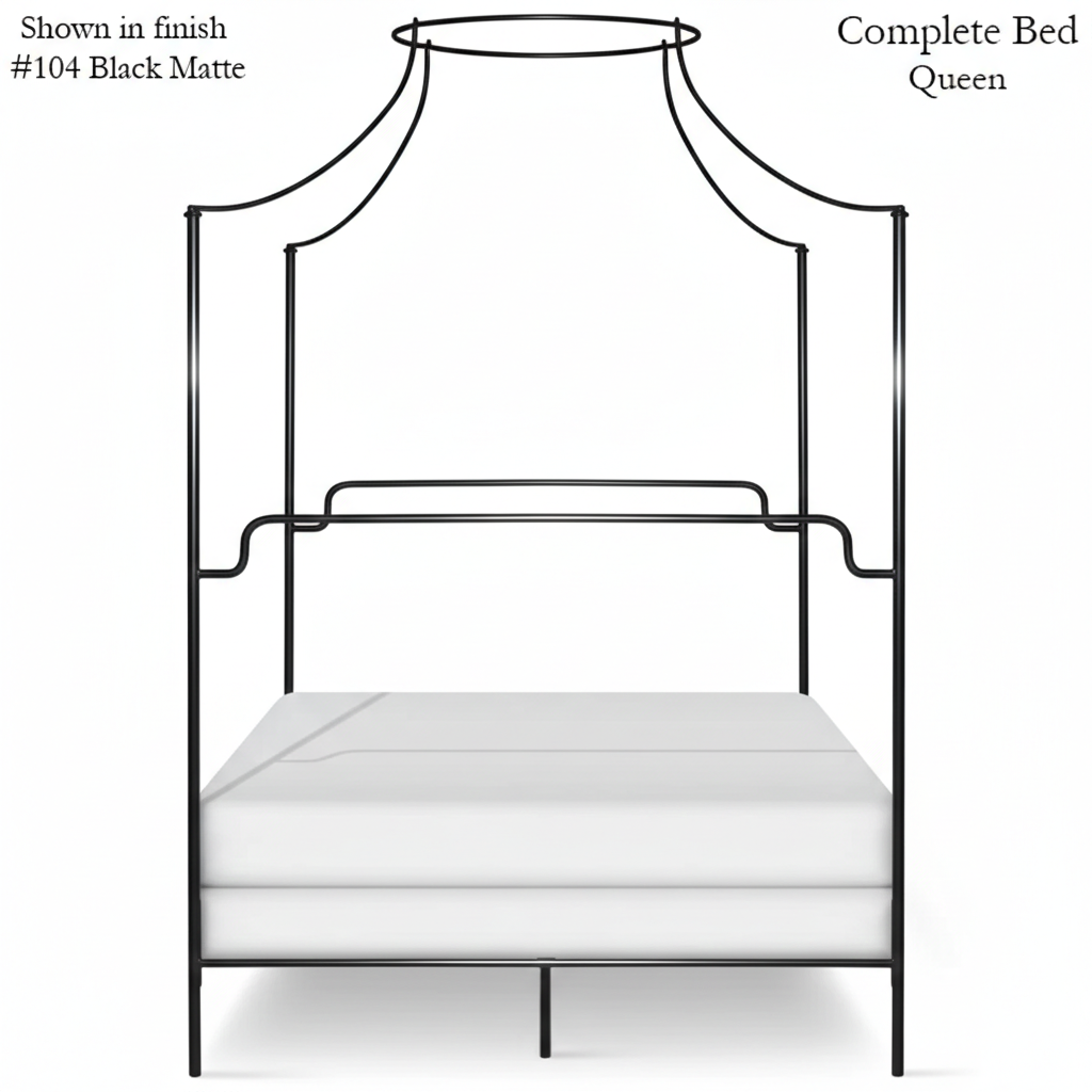 Corsican Iron Canopy Bed 43602 | Olivia Canopy Bed-Canopy Bed-Jack and Jill Boutique