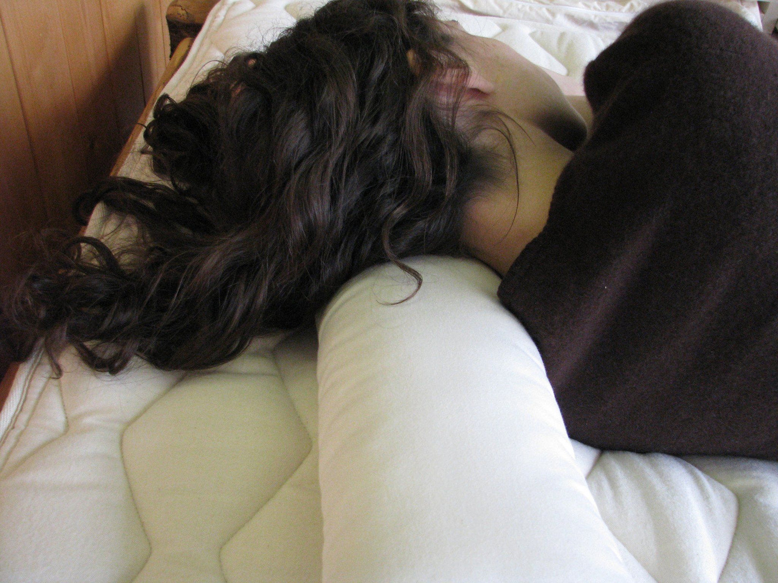Wool Neck Roll Pillow by Holy Lamb Organics – view 5