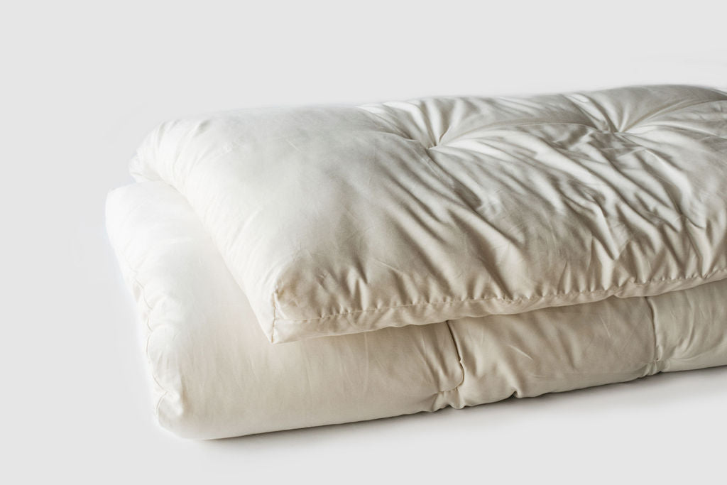 All-Natural Quilted Wool Mattress Topper by Holy Lamb Organics – view 2