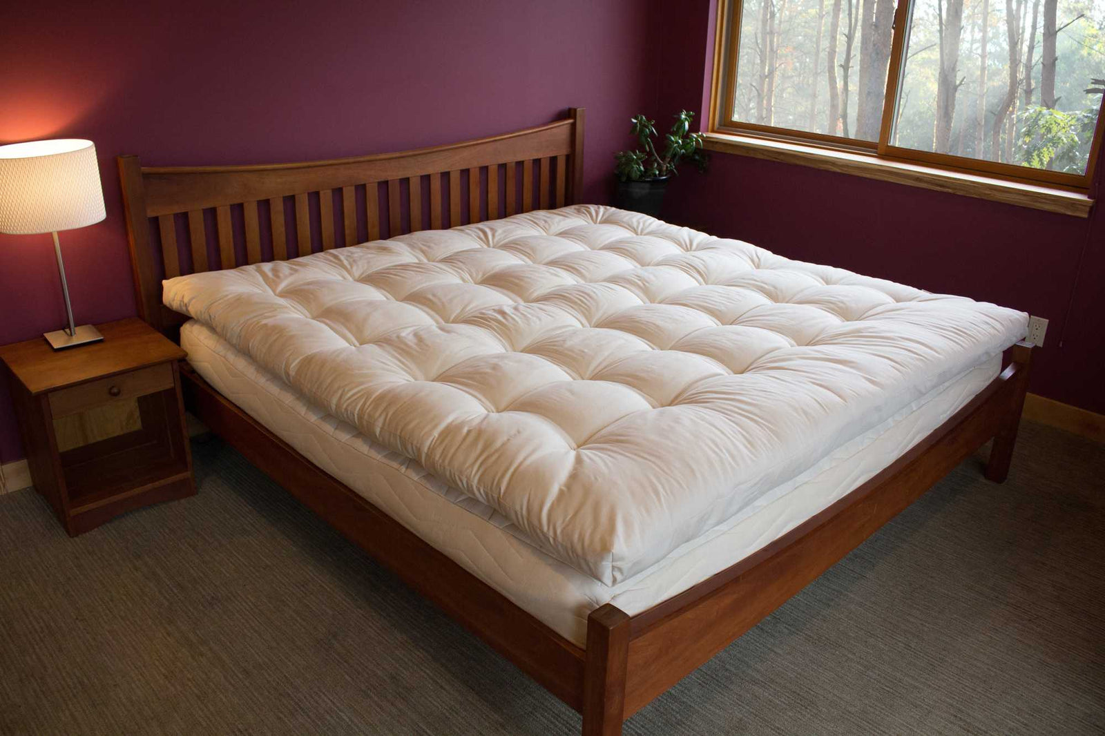 Certified Organic Quilted Wool Mattress Topper by Holy Lamb Organics – view 3