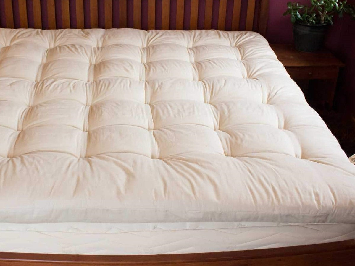 All-Natural Quilted Wool Mattress Topper by Holy Lamb Organics – view 3