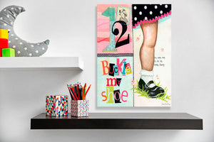 1, 2 Buckle My Shoe - Girl Wall Art-Wall Art-Jack and Jill Boutique