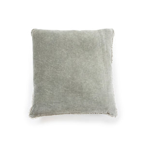 Velvet Pillow with Pom Pom Trim (4 Colors)-Pillow-Elephant-Jack and Jill Boutique