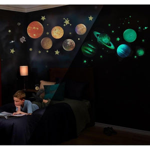 Glow in the Dark Solar System Wall Decals-Decals-Jack and Jill Boutique