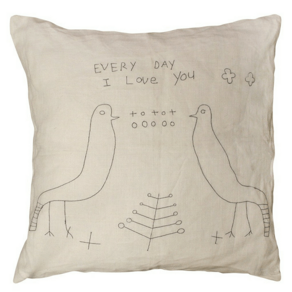 Two Birds Stitched Pillow-Pillow-Jack and Jill Boutique