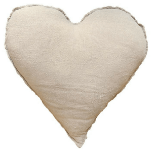 Heart Shaped Pillow With Frayed Edges-Pillow-Jack and Jill Boutique
