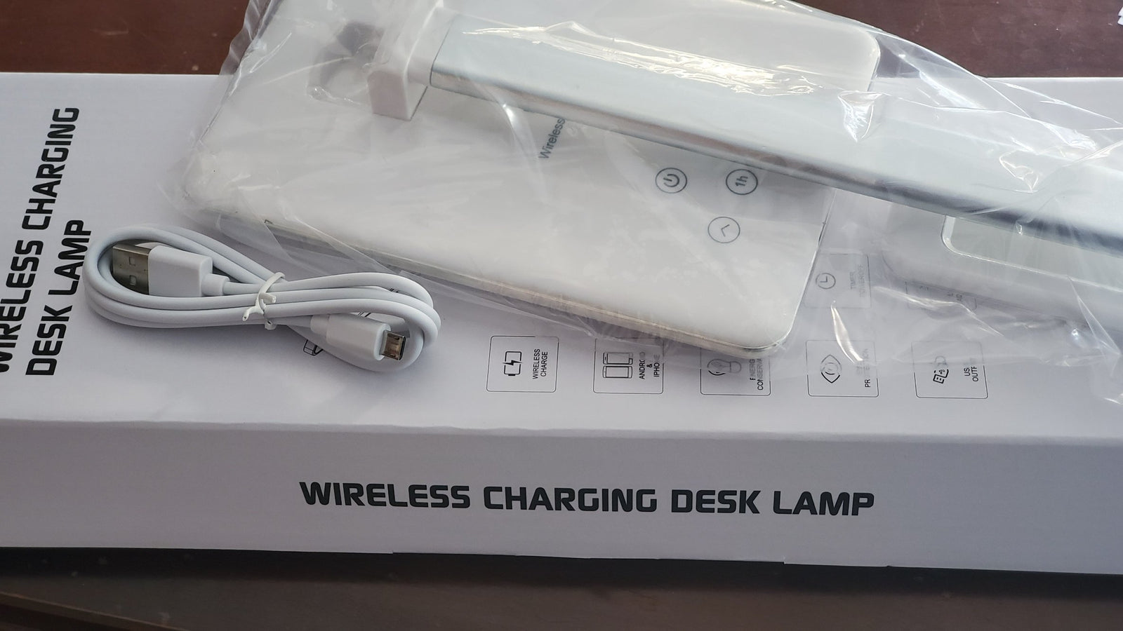 LED Desk Lamp with Qi-Enabled Wireless Charger, USB Charging Port, 2 Color Temperatures & 8 Brightness Levels, 1 Hour Timer-Table Lamp-Jack and Jill Boutique