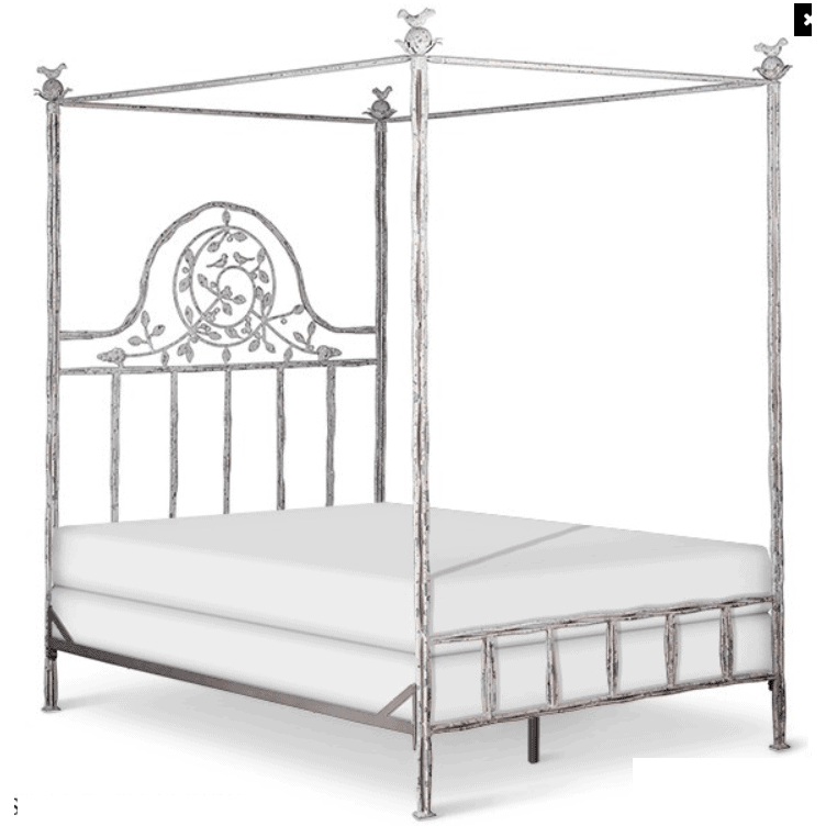 Corsican Iron Canopy Bed 2620 | Straight Canopy Twiggy Bed-Canopy Bed-Jack and Jill Boutique