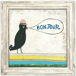 ART PRINT - BONJOUR-Art Print-White Wash - 36" x 36"-Jack and Jill Boutique