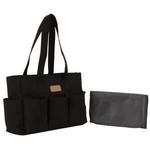 Nola Tote - Black Diaper Bag-Diaper Bags-Jack and Jill Boutique