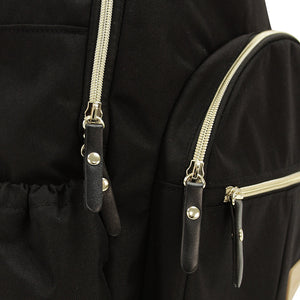 Uptown Backpack - Black Diaper Bag-Diaper Bags-Jack and Jill Boutique