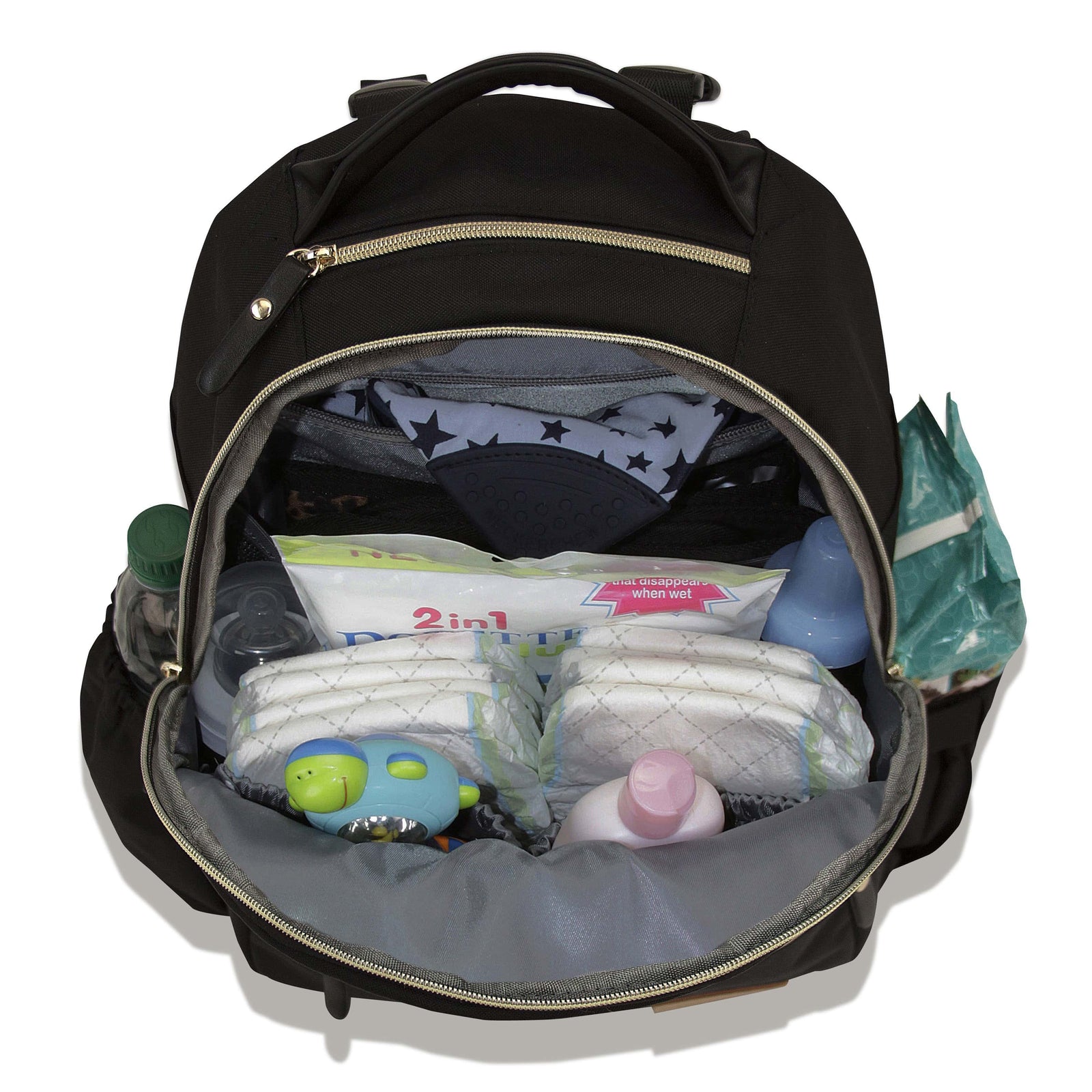Uptown Backpack - Black Diaper Bag-Diaper Bags-Jack and Jill Boutique