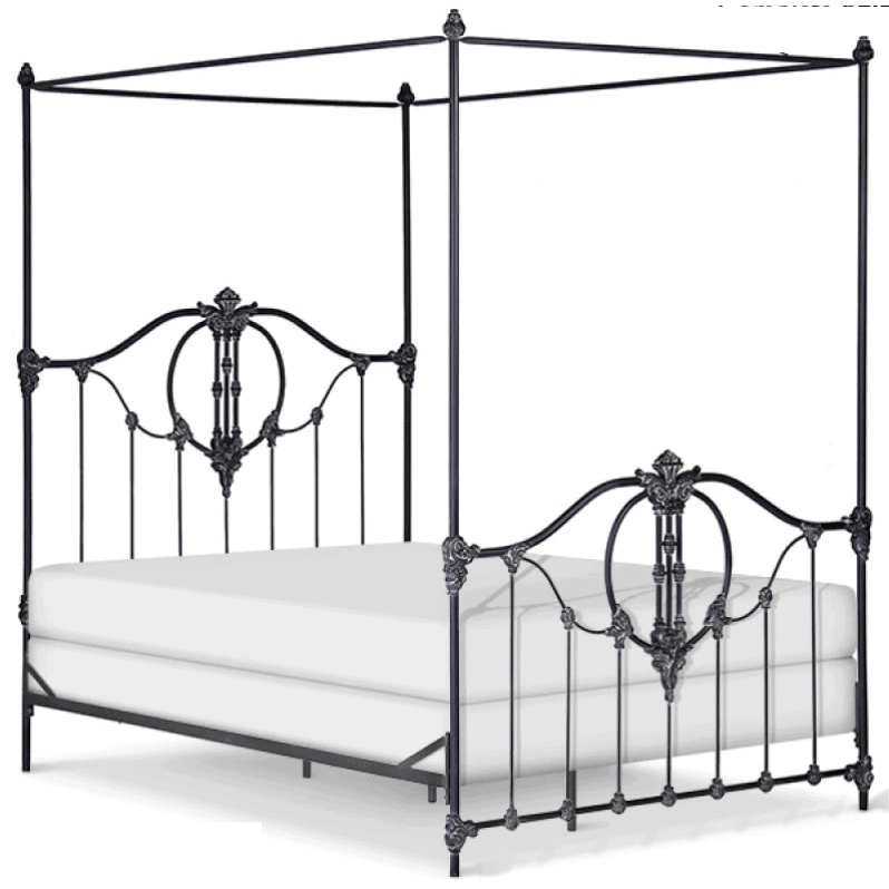 Corsican Iron Canopy Bed 41704 | Straight Canopy Bastia Bed-Canopy Bed-Jack and Jill Boutique