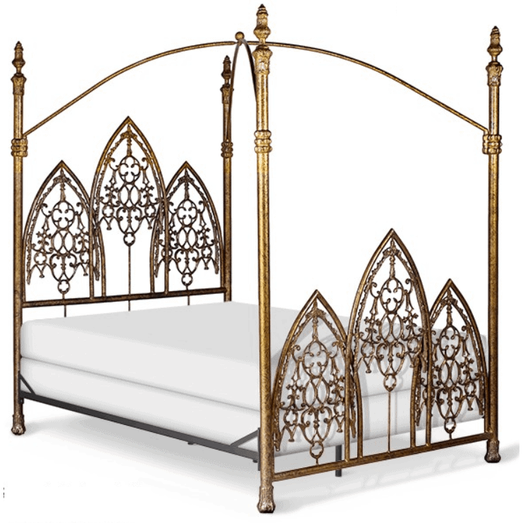 Corsican Iron Canopy Bed 43016 | Gothic Canopy Bed-Canopy Bed-Jack and Jill Boutique