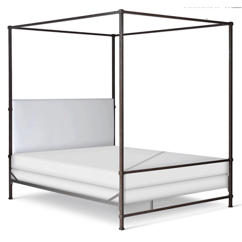 Corsican Iron Canopy Bed 43808 | Upholstered Canopy Bed-Canopy Bed-Jack and Jill Boutique