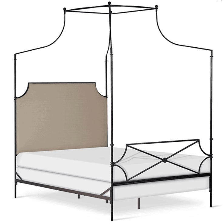 Corsican Iron Canopy Bed 43706 | Hammered Olivia Canopy Bed-Canopy Bed-Jack and Jill Boutique