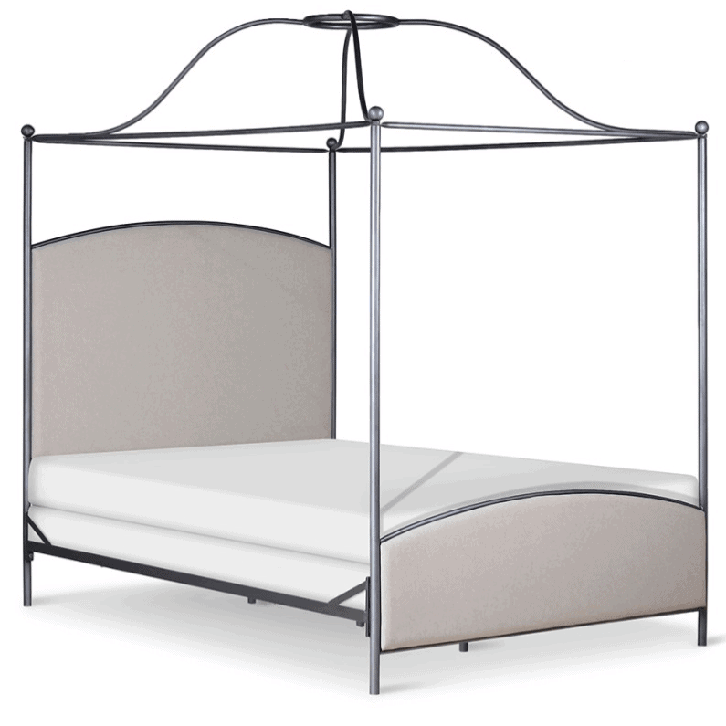 Corsican Iron Canopy Bed 43786 | Double Canopy Upholstered Bed-Canopy Bed-Jack and Jill Boutique