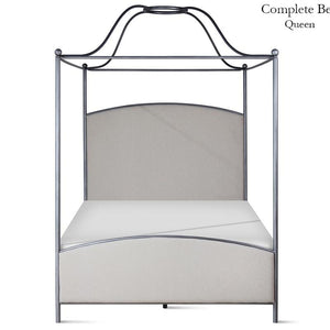 Corsican Iron Canopy Bed 43786 | Double Canopy Upholstered Bed-Canopy Bed-Jack and Jill Boutique
