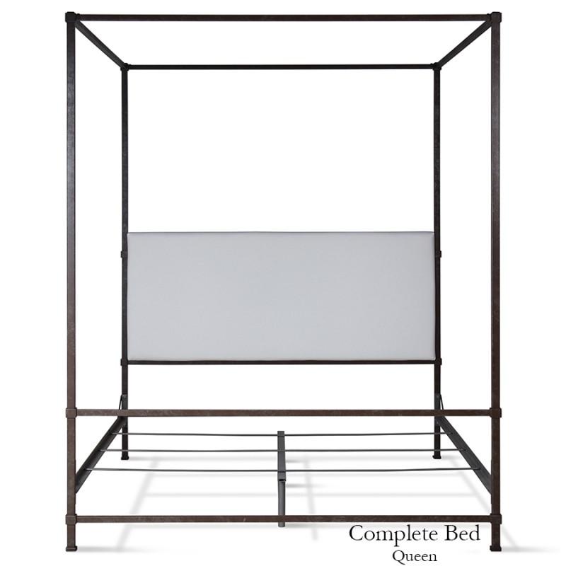 Corsican Iron Canopy Bed 43808 | Upholstered Canopy Bed-Canopy Bed-Jack and Jill Boutique