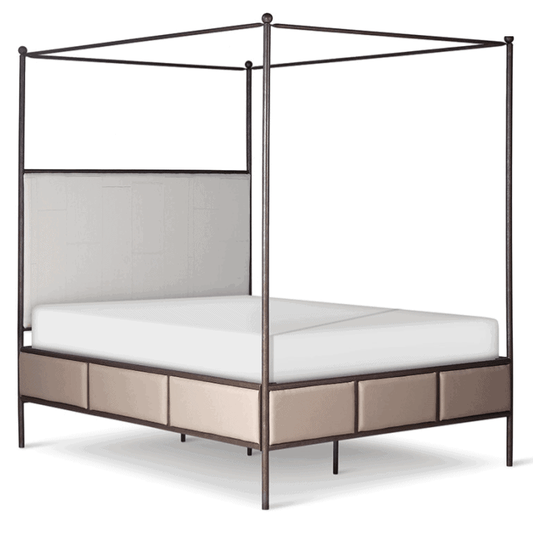 Corsican Iron Canopy Bed 43820 | Upholstered Canopy Bed-Canopy Bed-Jack and Jill Boutique