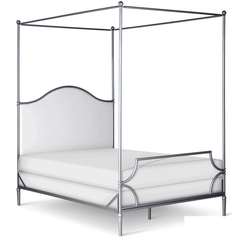 Corsican Iron Canopy Bed 43822 | Upholstered Canopy Bed-Canopy Bed-Jack and Jill Boutique