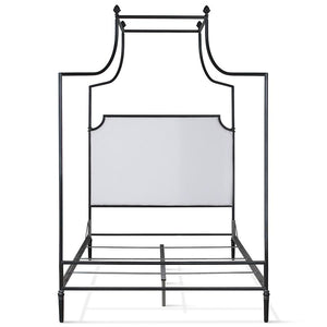 Upholstered Canopy Bed 43856 | Metal canopy bed with upholstered Olivia headboard panel-Canopy Bed-Jack and Jill Boutique