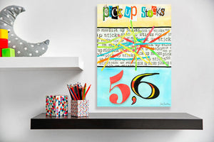 5, 6 Pick Up Sticks Wall Art-Wall Art-Jack and Jill Boutique