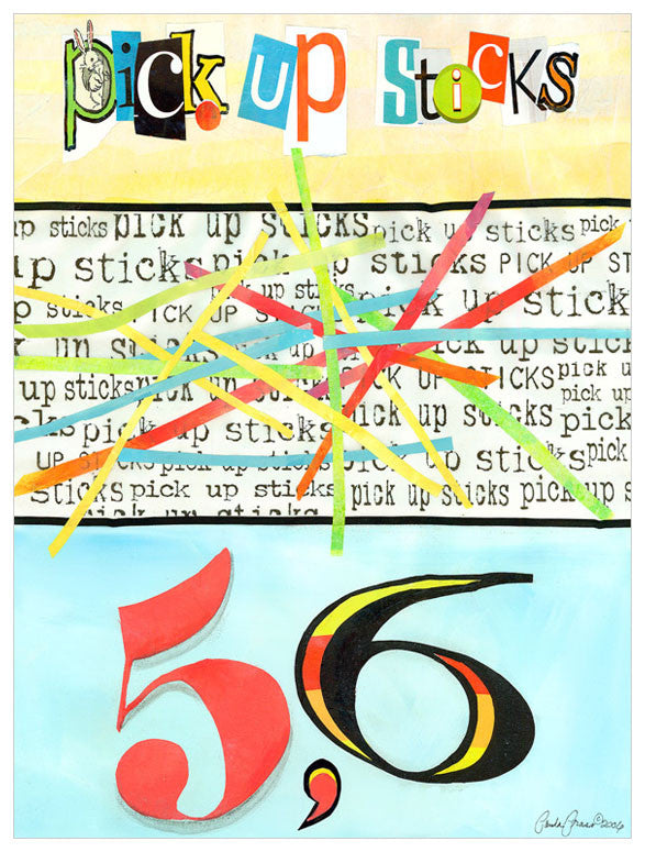 5, 6 Pick Up Sticks Wall Art-Wall Art-Jack and Jill Boutique