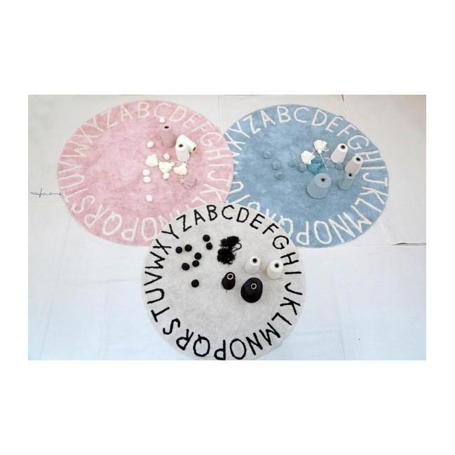 Round ABC Machine Washable Rugs - 5 Feet - Cotton-Rugs-Jack and Jill Boutique
