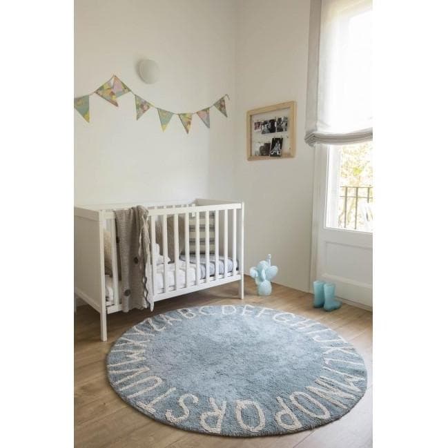 Round ABC Machine Washable Rugs - 5 Feet - Cotton-Rugs-Jack and Jill Boutique