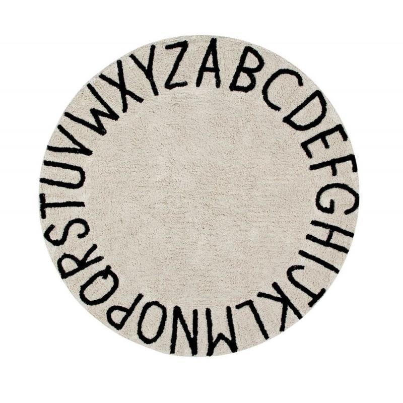 Round ABC Machine Washable Rugs - 5 Feet - Cotton-Rugs-Jack and Jill Boutique