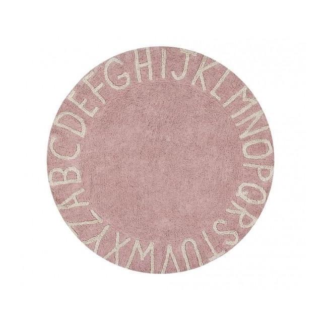 Round ABC Machine Washable Rugs - 5 Feet - Cotton-Rugs-Jack and Jill Boutique