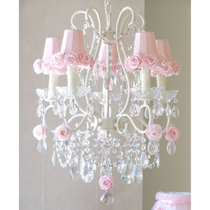 Adele Antique White 5-Light Chandelier-Chandeliers-Jack and Jill Boutique