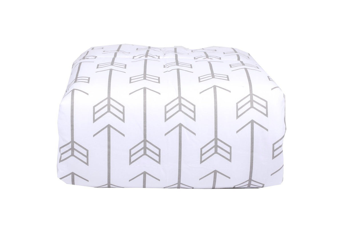 Toddler Blanket | Arrows Print with Minky Banking-Baby Blanket-White-Jack and Jill Boutique