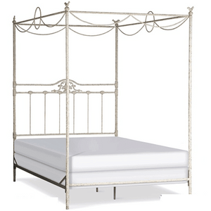 Corsican Iron Canopy Bed 6302 | Swag Canopy Bed with Shell and Birds-Canopy Bed-Jack and Jill Boutique
