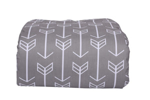 Toddler Blanket | Arrows Print with Minky Banking-Baby Blanket-Gray-Jack and Jill Boutique